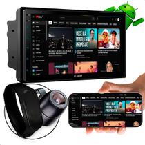 Central Multimídia 2 Din 7 Polegadas CarPlay Sem Fio GPS Bluetooth Espelhamento+RELOGIO+CAMERA
