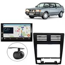 Central Multimídia 2 Din Carplay Android Auto Gol G1 CL Moldura + Câmera