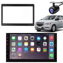 Central Multimídia 2 Din Mp5 Cobalt Câmera Moldura Tela Preto