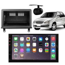 Central Multimídia 2 Din Mp5 Corsa Sedan Câmera Moldura Tela