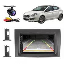 Central Multimídia 2 Din Mp5 Fiat Bravo Câmera Moldura PT Fosco