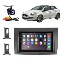 Central Multimídia 2 Din Mp5 Fiat Bravo Câmera Moldura Tela PT