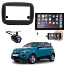 Central Multimídia 2 Din Mp5 Fiat Mobi Câmera Moldura Tela