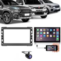 Central Multimídia 2 Din Mp5 Fiat Mobi Câmera Moldura Tela PT Fosco Central Multimídia 2 Din Mp5 Fiat Mobi Câmera Moldura Tela PT Fosco