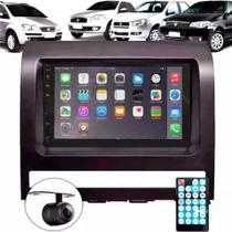 Central Multimídia 2 Din Mp5 Fiat Siena Câmera Moldura Tela Preto