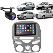 Central Multimídia 2 Din Mp5 Fiat Siena G2 Câmera Moldura Tela Cinza Central Multimídia 2 Din Mp5 Fiat Siena G2 Câmera Moldura Tela Cinza