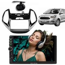 Central Multimídia 2 Din Mp5 Ford Ka Câmera Moldura BP Central Multimídia 2 Din Mp5 Ford Ka Câmera Moldura BP