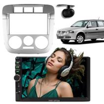 Central Multimídia 2 Din Mp5 Gol G4 Câmera Moldura Prata