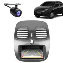 Central Multimídia 2 Din Mp5 Grand Siena Câmera Moldura GE