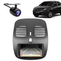 Central Multimídia 2 Din Mp5 Grand Siena Câmera Moldura PT Fosco Central Multimídia 2 Din Mp5 Grand Siena Câmera Moldura PT Fosco