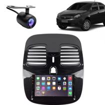 Central Multimídia 2 Din Mp5 Grand Siena Câmera Moldura Tela BP