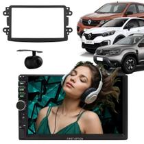 Central Multimídia 2 Din Mp5 Kwid Câmera Moldura