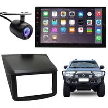 Central Multimídia 2 Din Mp5 Mitsubishi Dakar Câmera Moldura Tela PT Fosco Central Multimídia 2 Din Mp5 Mitsubishi Dakar Câmera Moldura Tela PT Fosco