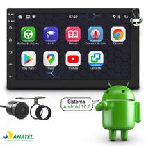 Central Multimídia 2 Din Mp5 Slim Sistema Android 10 Espelhamento Wifi Usb