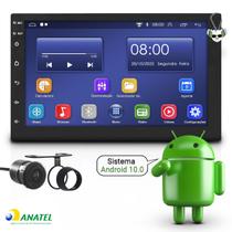 Central Multimídia 2 Din Mp5 Slim Sistema Android 10 Espelhamento Wifi Usb