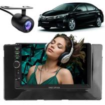 Central Multimídia 2 Din Mp5 Toyota Corolla Câmera Moldura BP