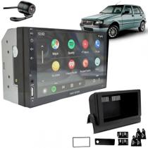Central Multimídia 2 Din Mp5 Uno Mille Câmera Moldura Tela