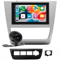 Central Multimídia 7 pol Roadstar Android RS815BR com Moldura Painel Prata Gol Saveiro Voyage G5 4 Botões e Câmera de Ré Dinâmica RS203