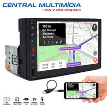 Central Multimídia 7 Polegadas 1 Din Chery Tiggo 2009 2010 2011 2012 Bluetooth Pen Drive Espelhamento USB