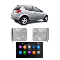 Central Multimídia 7 Polegadas MP5/BT 2Din - Faaftech + Moldura Prata Focus KA Escort Ranger F250