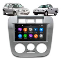Central Multimídia 7 Polegadas MP5/BT 2Din - Faaftech + Moldura Prata Gol Saveiro Parati G4 AP609