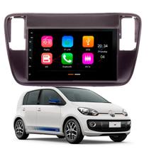 Central Multimídia 7 Polegadas MP5/BT CarPlay Android Auto + Moldura Preta VW UP AP1046