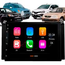 Central Multimídia 7 Polegadas MP5/BT CarPlay Android + Moldura Black Piano Hilux SW4 RAV4 AP910