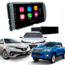 Central Multimídia 7 Polegadas MP5/BT CarPlay Android + Moldura Cinza Hilux Etios Corolla GLI AP637 Central Multimídia 7 Polegadas MP5/BT CarPlay Android + Moldura Cinza Hilux Etios Corolla GLI AP637