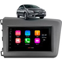 Central Multimídia 7" Polegadas MP5/BT CarPlay Android + Moldura Grafite Civic 2012 a 2016 AP760