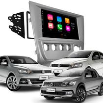 Central Multimídia 7 Polegadas MP5/BT CarPlay Android + Moldura Prata Gol Voyage Saveiro G6 - AP663