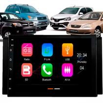 Central Multimídia 7 Polegadas MP5/BT CarPlay Android + Moldura Preta Hilux SW4 RAV4 Filder - AP487 Central Multimídia 7 Polegadas MP5/BT CarPlay Android + Moldura Preta Hilux SW4 RAV4 Filder - AP487