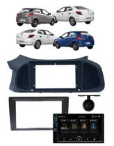 Central Multimídia 7 Polegadas Touch USB Bluetooth Onix Prisma 2012 2019 Câmera de Ré 12v Chevrolet -