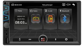 Central Multimidia 7 Roadstar Com Bluetooth Usb Cartão Sd