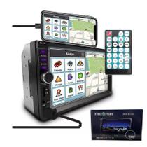 Central Multimídia 7810H Mp5 7 Polegadas 2 Din USB Led Colorido Bluetooth GPS Espelha Ios Android Câmera Ré