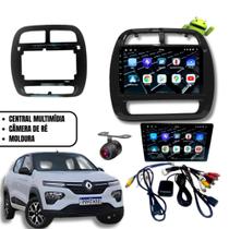 Central Multimídia 9' Android Kwid CarPlay e Câmera de Ré