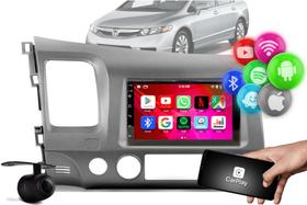 Central Multimidia Android 10 Gps Wi-fi + Camera + MOLDURA 7" HONDA CIVIC 2007 - 2012