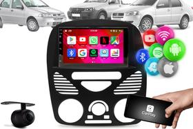 Central Multimidia Android 12 Gps 2GB + Camera + Moldura Palio G2 com Ar