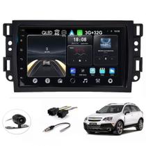 Central Multimídia Android 2 Din Captiva 2008/15 Câmera Ré Preto