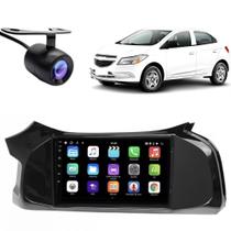 Central Multimídia Android 2 Din GM Onix Joy Moldura 9" Câmera Ré BP