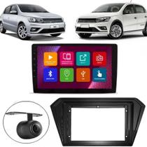 Central Multimídia Android 2 Din Gol G8 Moldura 9" Câmera Ré