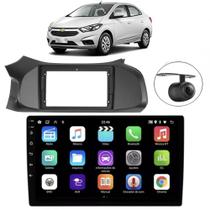 Central Multimídia Android 2 Din Onix Moldura 9" Câmera Ré PT Fosco