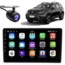 Central Multimídia Android 2 Din Renault Duster Moldura 9" Câmera Ré PT Fosco