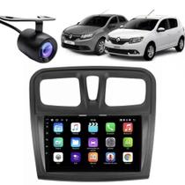 Central Multimídia Android 2 Din Renault Logan Moldura 9" Câmera Ré PT Fosco Central Multimídia Android 2 Din Renault Logan Moldura 9" Câmera Ré PT Fosco