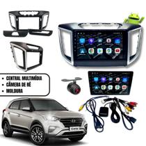 Central Multimídia Android 9 Polegadas Para Creta Com Moldura e Câmera de Ré