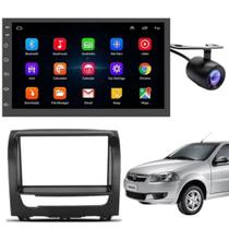 Central Multimidia Android Auto Fiat Siena Moldura + Câm Preto Central Multimidia Android Auto Fiat Siena Moldura + Câm Preto