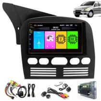 Central Multimidia Android Auto Fiat Strada G1 Moldura + Câm Preto Fosco Central Multimidia Android Auto Fiat Strada G1 Moldura + Câm Preto Fosco