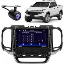 Central Multimidia Android Auto Fiat Toro Moldura + Câm BP
