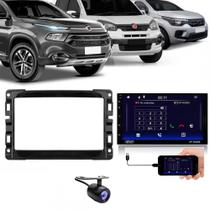 Central Multimidia Android Auto Fiat Uno Moldura + Câm BP