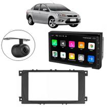 Central Multimidia Android Auto Focus Sedan Moldura + Câm Preto