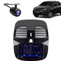 Central Multimidia Android Auto Grand Siena Moldura + Câm BP